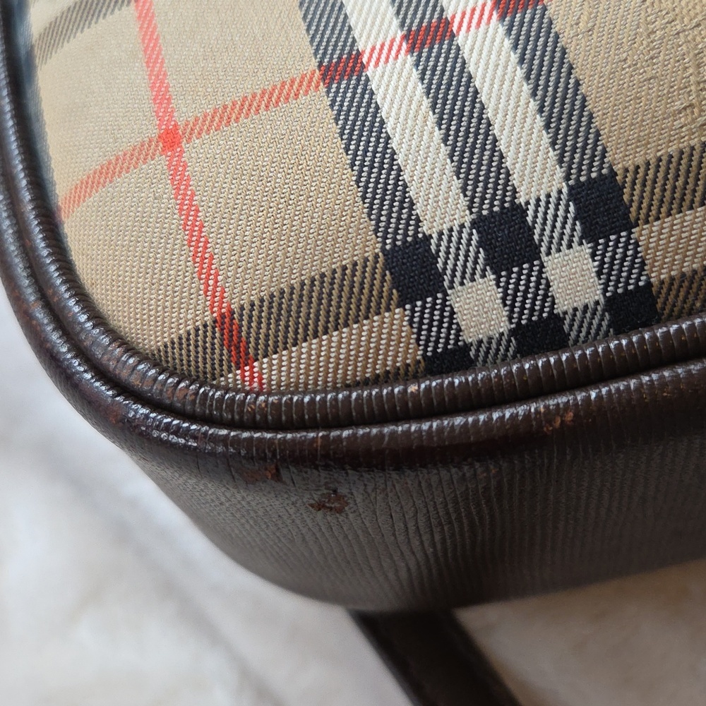 Burberry Beige and Brown Checkered Crossbody Bag - Picture 5 of 11